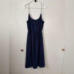 Ann Taylor Midnight Blue Midi Dress Size 14
